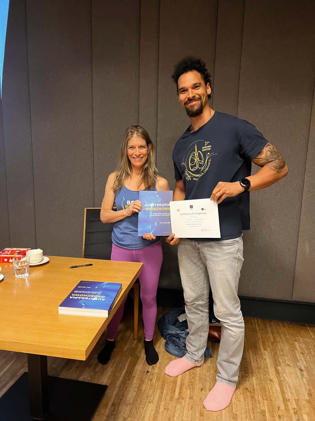 Juan Zumeta z certyfikatem Body by Breath Master Class